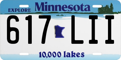 MN license plate 617LII
