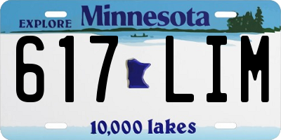 MN license plate 617LIM