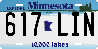 MN license plate 617LIN