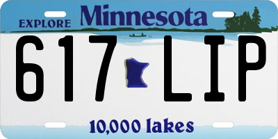 MN license plate 617LIP