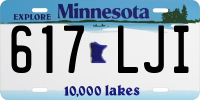 MN license plate 617LJI