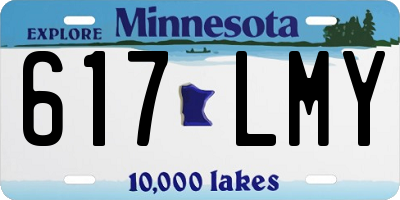 MN license plate 617LMY