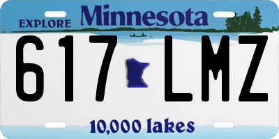 MN license plate 617LMZ