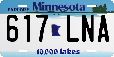 MN license plate 617LNA