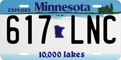 MN license plate 617LNC
