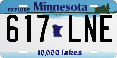 MN license plate 617LNE
