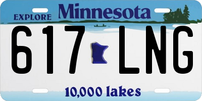 MN license plate 617LNG