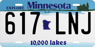 MN license plate 617LNJ