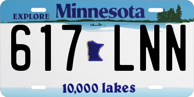 MN license plate 617LNN