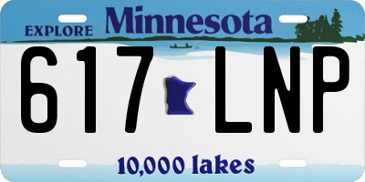 MN license plate 617LNP