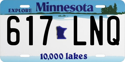 MN license plate 617LNQ