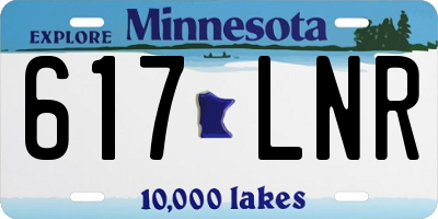 MN license plate 617LNR