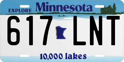 MN license plate 617LNT