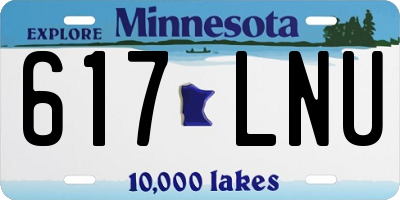MN license plate 617LNU