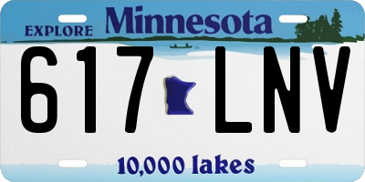 MN license plate 617LNV