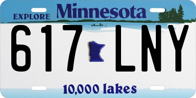 MN license plate 617LNY