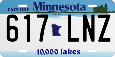 MN license plate 617LNZ