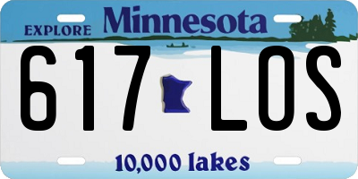 MN license plate 617LOS