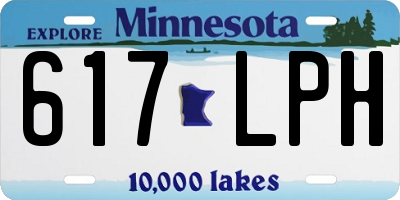 MN license plate 617LPH