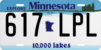 MN license plate 617LPL