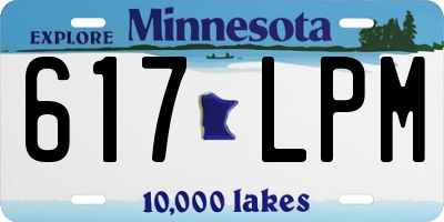 MN license plate 617LPM