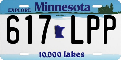 MN license plate 617LPP