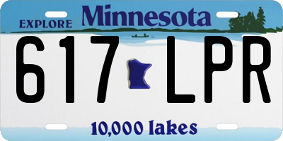 MN license plate 617LPR