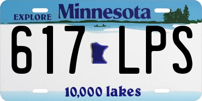 MN license plate 617LPS