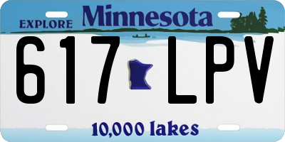 MN license plate 617LPV
