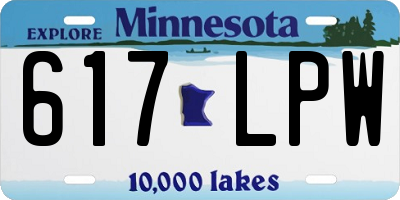 MN license plate 617LPW
