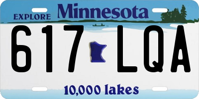 MN license plate 617LQA