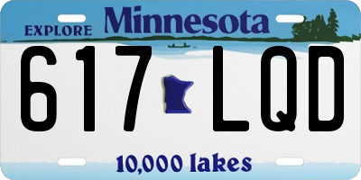 MN license plate 617LQD