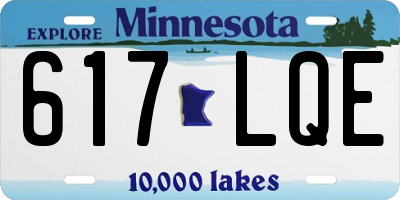 MN license plate 617LQE
