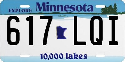 MN license plate 617LQI
