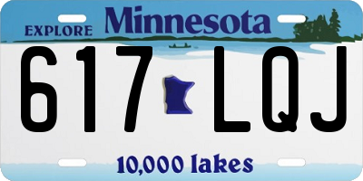 MN license plate 617LQJ