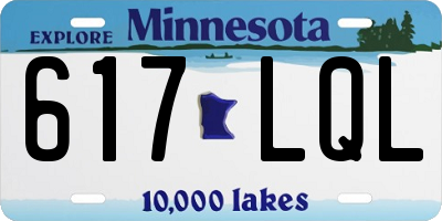 MN license plate 617LQL
