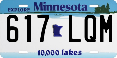 MN license plate 617LQM