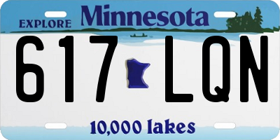 MN license plate 617LQN