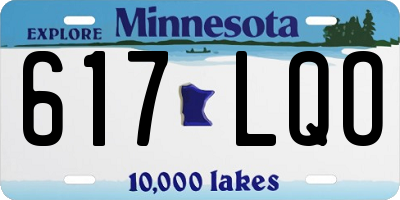 MN license plate 617LQO