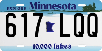 MN license plate 617LQQ