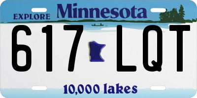 MN license plate 617LQT