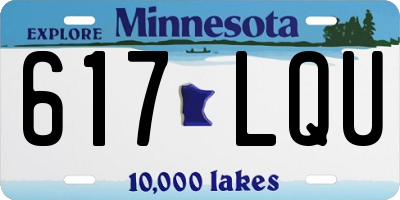 MN license plate 617LQU