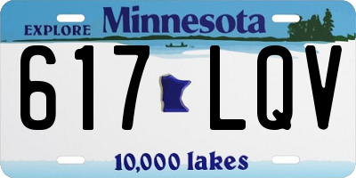 MN license plate 617LQV