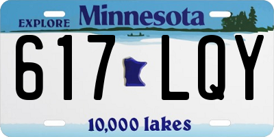 MN license plate 617LQY