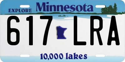 MN license plate 617LRA