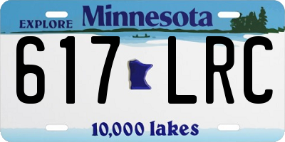 MN license plate 617LRC