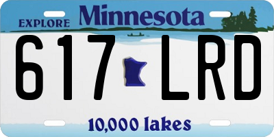 MN license plate 617LRD