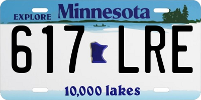 MN license plate 617LRE