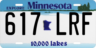 MN license plate 617LRF