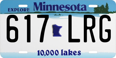 MN license plate 617LRG